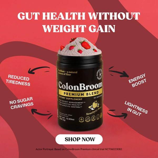 A high-conversion 1:1 square ad creative highlighting the health benefits of a powdered dietary supplement through clear, benefit-oriented text callouts.